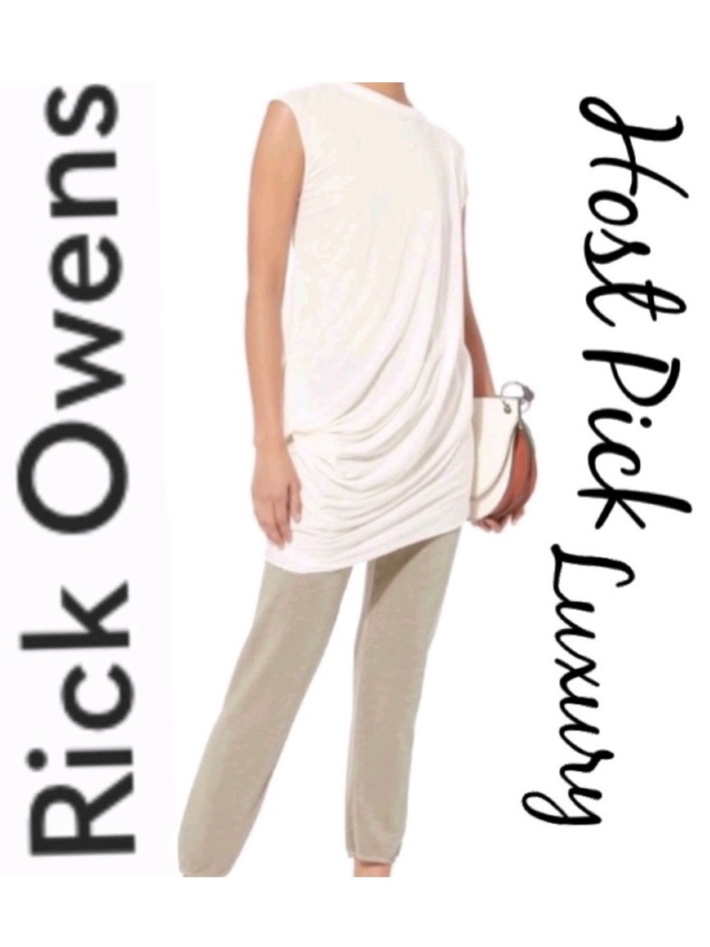 Rick Owens Cream Tunic Size 38